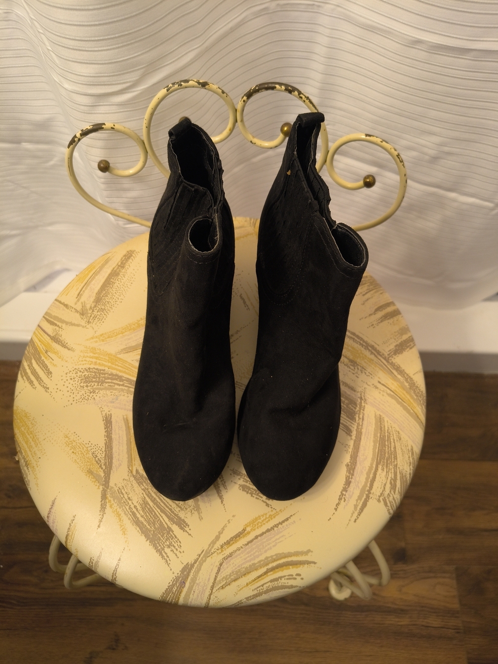 GAP Black Suede Ankle Booties